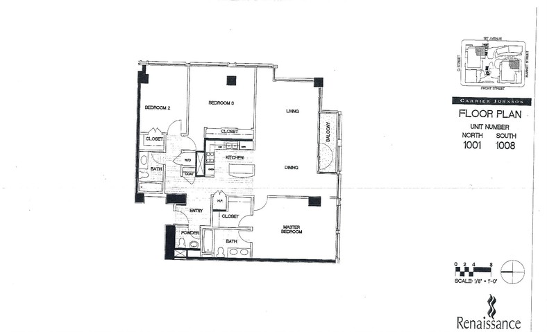 Renaissance Floor Plan Units 1001 & 1008
