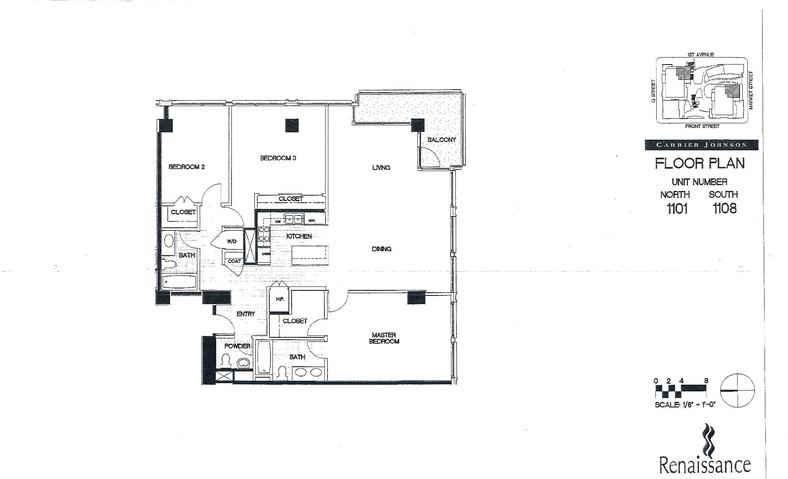 Renaissance Floor Plan Units 1101 & 1108