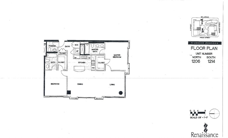 Renaissance Floor Plan Units 1206 & 1214