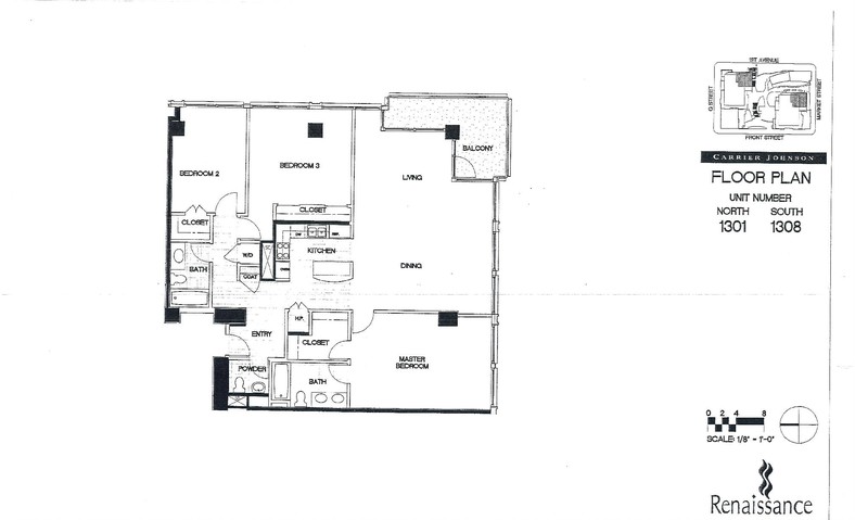 Renaissance Floor Plan Units 1301 & 1308