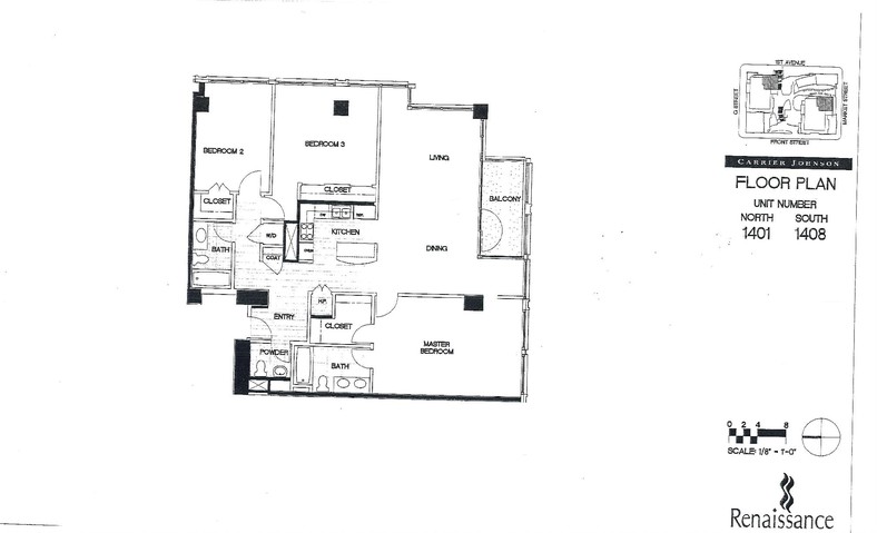 Renaissance Floor Plan Units 1401 & 1408