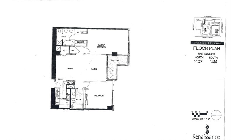 Renaissance Floor Plan Units 1407 & 1414