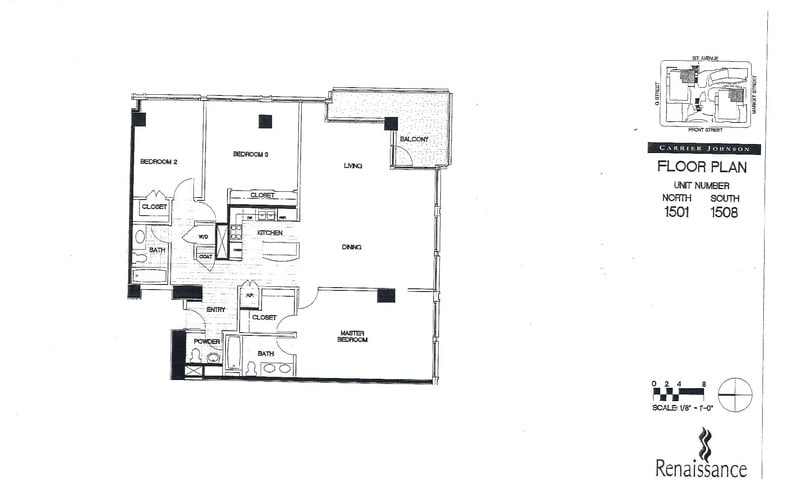 Renaissance Floor Plan Units 1501 & 1508