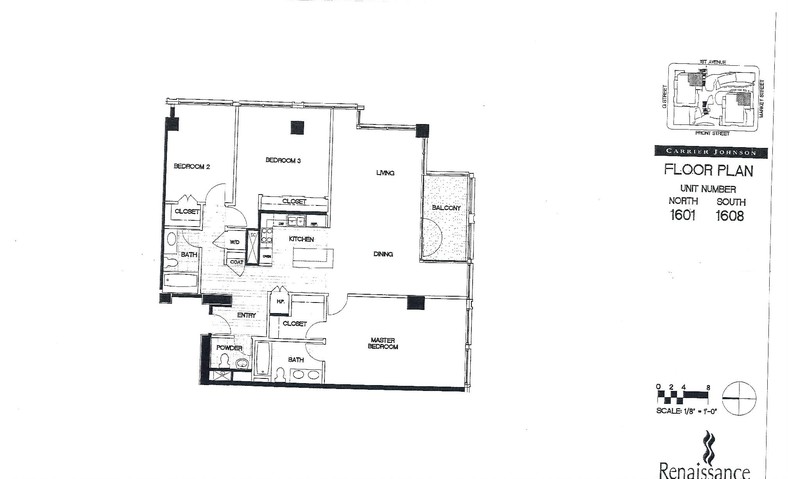 Renaissance Floor Plan Units 1601 & 1608