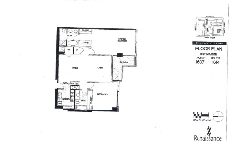 Renaissance Floor Plan Units 1607 & 1614