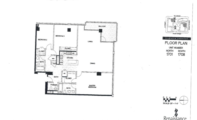Renaissance Floor Plan Units 1701 & 1708