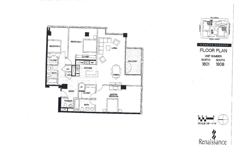Renaissance Floor Plan Units 1801 & 1808