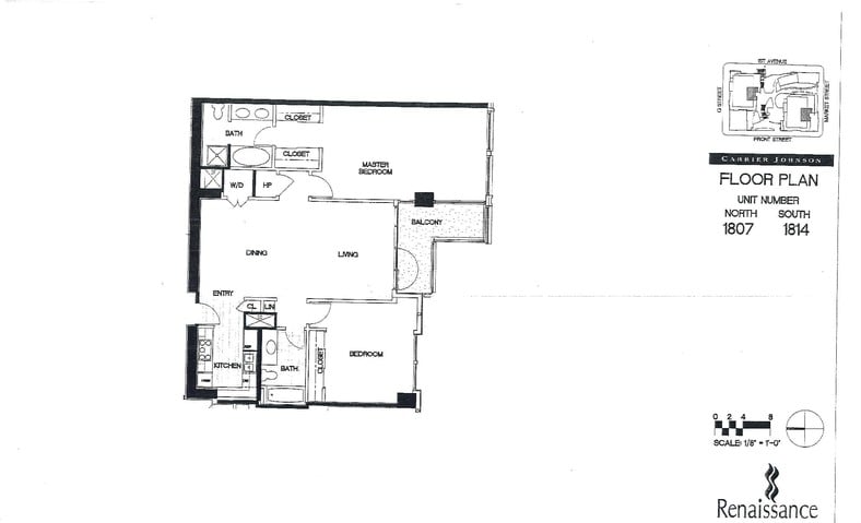Renaissance Floor Plan Units 1807 & 1814