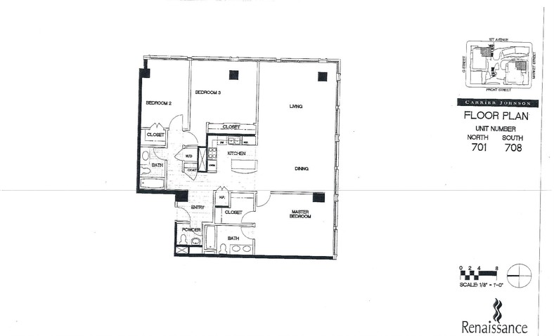 Renaissance Floor Plan Units 701 & 708