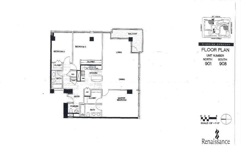 Renaissance Floor Plan Units 901 & 908