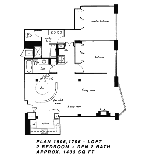 Cityfront Terrace Floor Plan 1606,1706