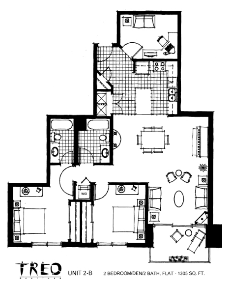Treo Floor Plan Unit 2-B