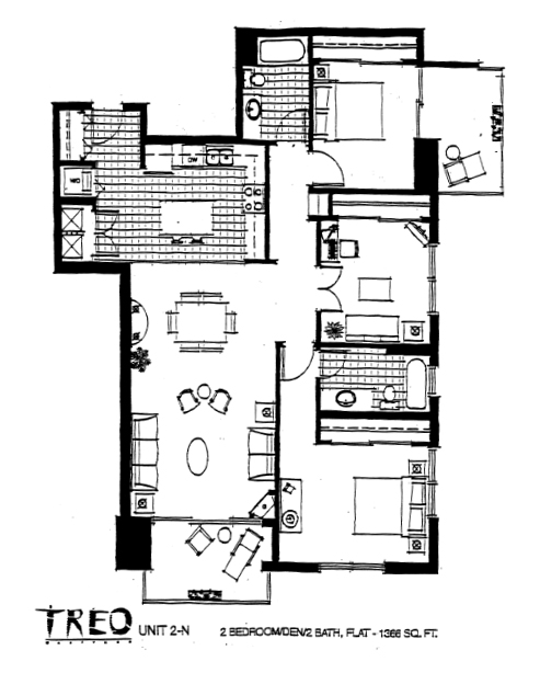 Treo Floor Plan Unit 2-N