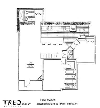 Treo Floor Plan Unit 2V 1st Floor