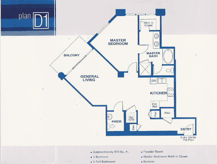 Cortez Blu Floor Plan D1