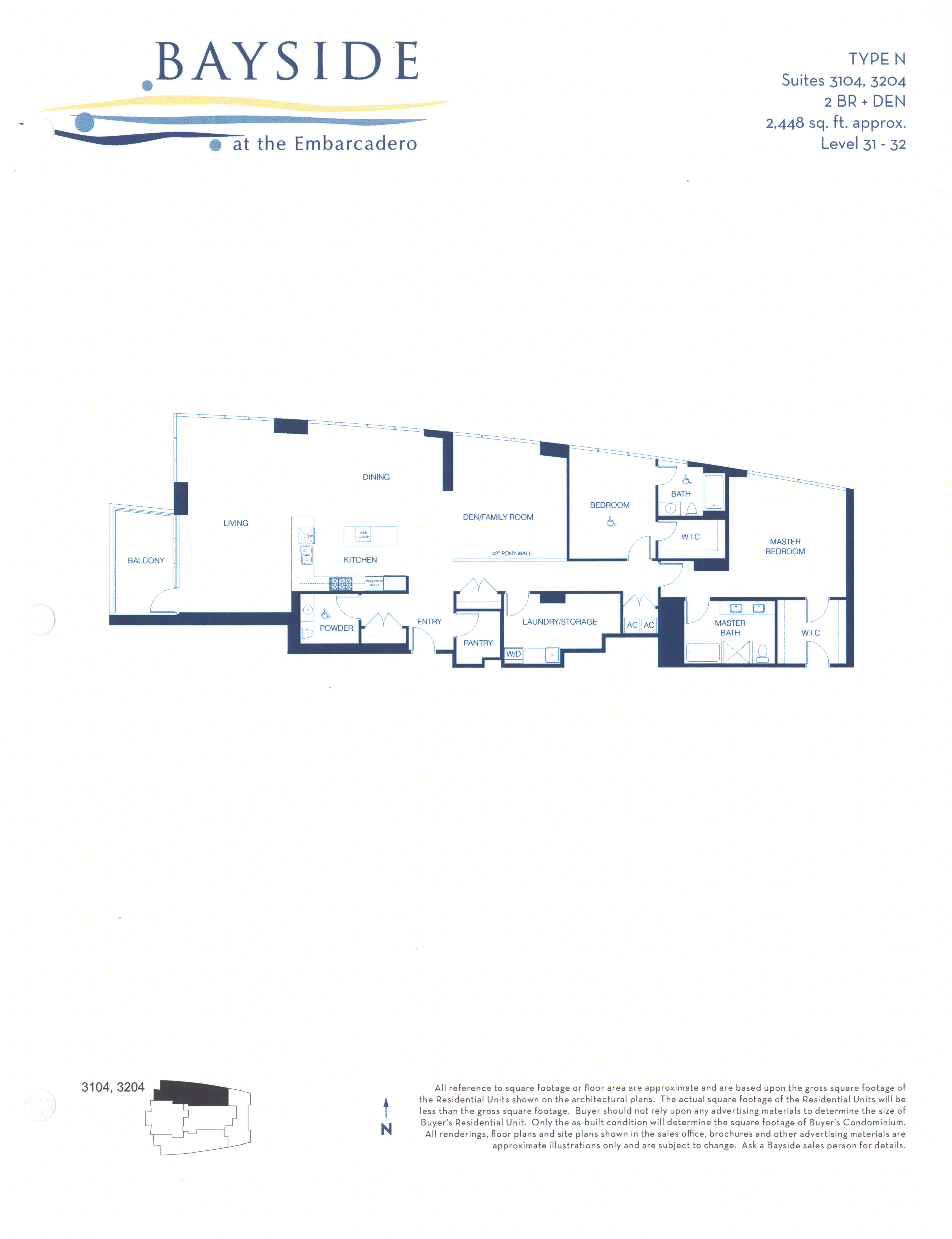 Bayside Floor Plan Level 31- 32 Type N