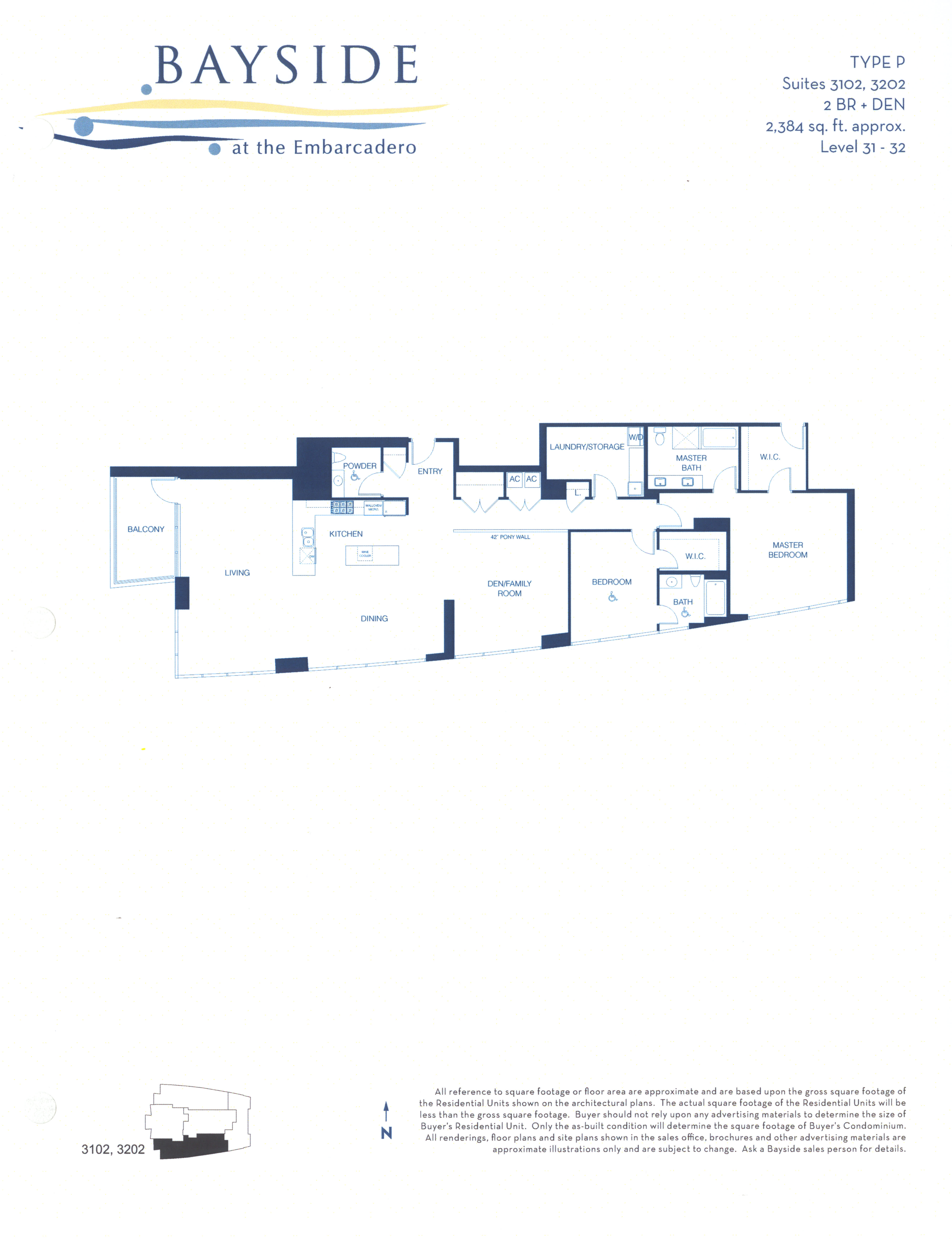 Bayside Floor Plan Level 31- 32 Type P