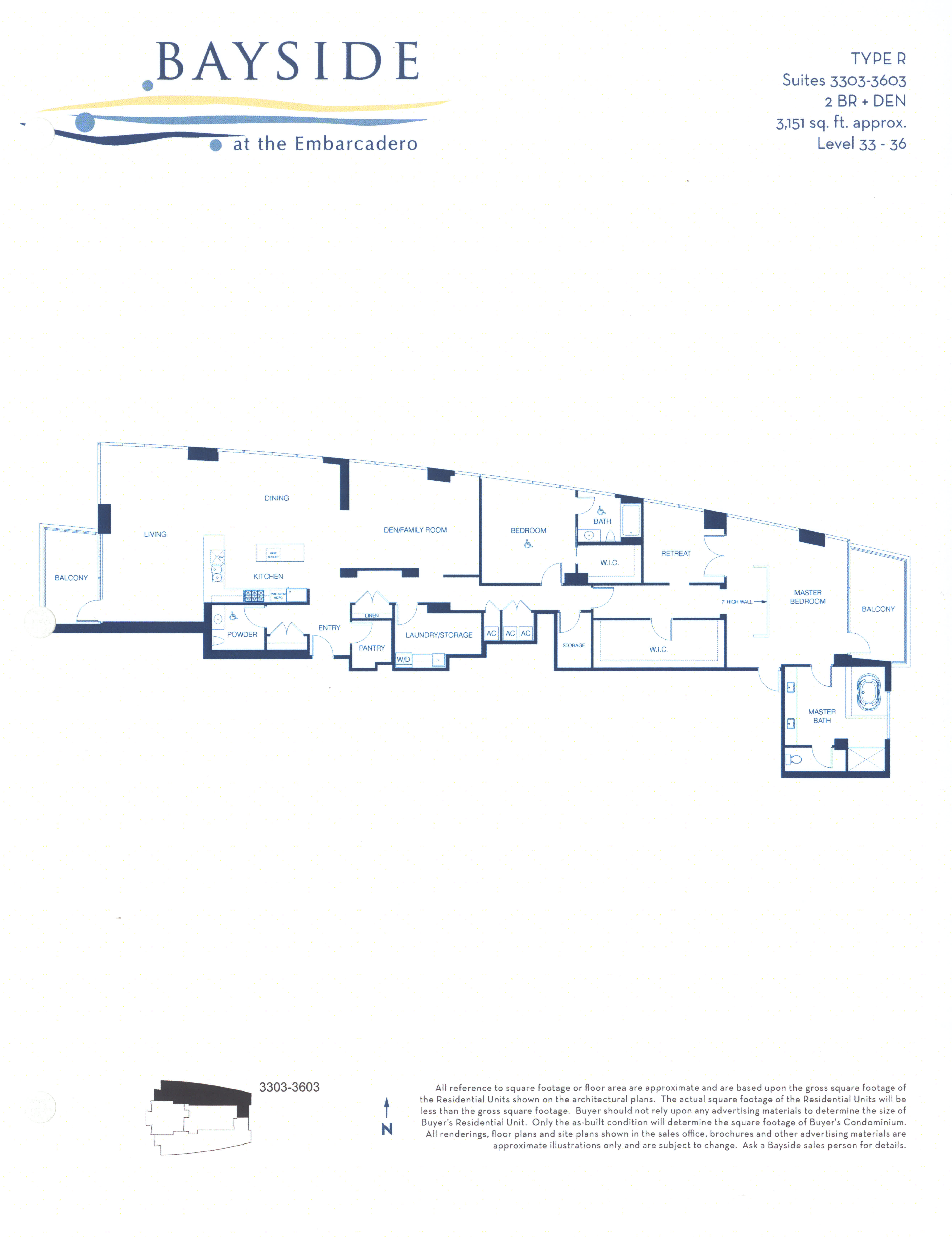 Bayside Floor Plan Level 33- 36 Type R