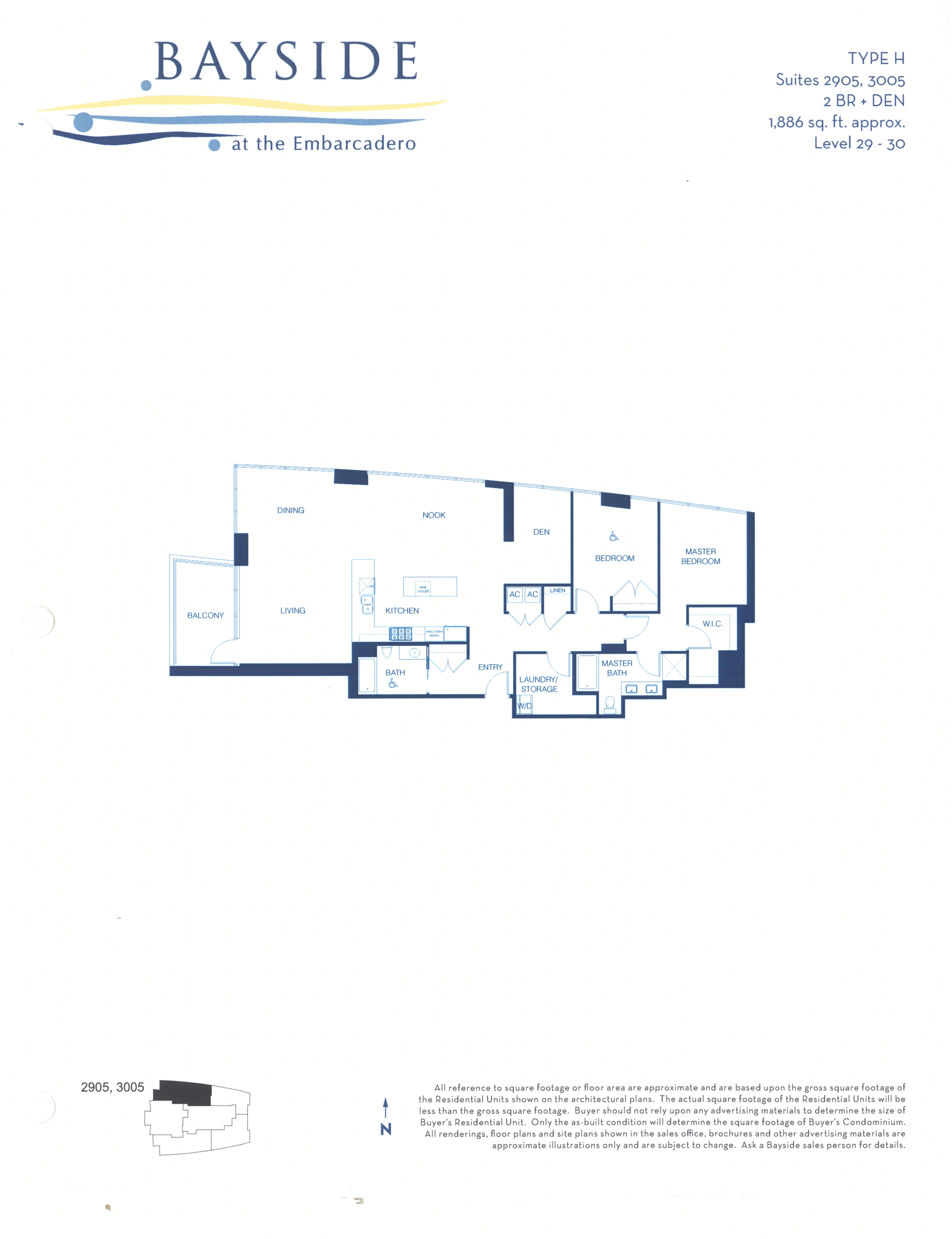 Bayside Floor Plan Level 29- 30 Type H