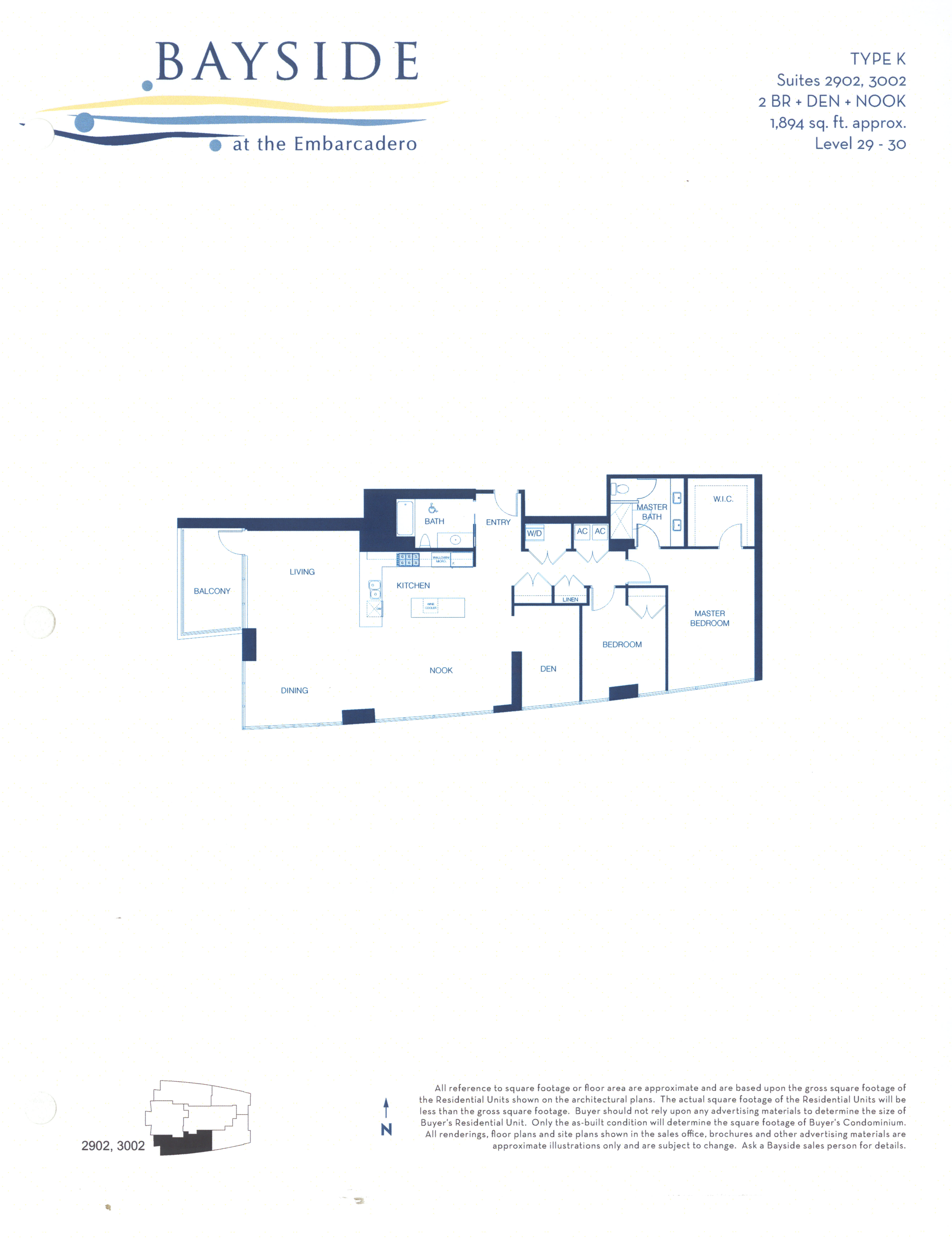 Bayside Floor Plan Level 29- 30 Type K