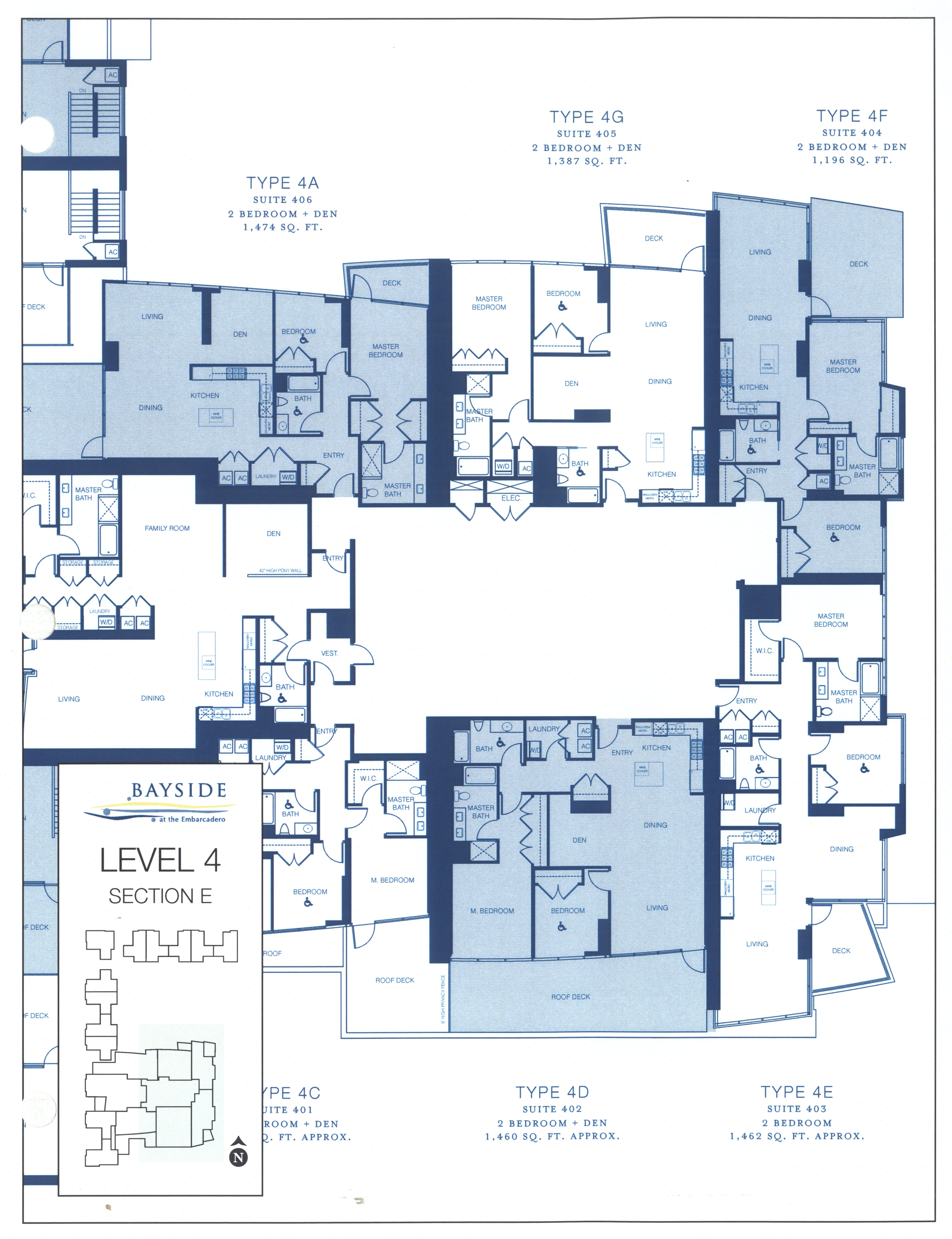 Bayside Floor Plan Level 4 Section E