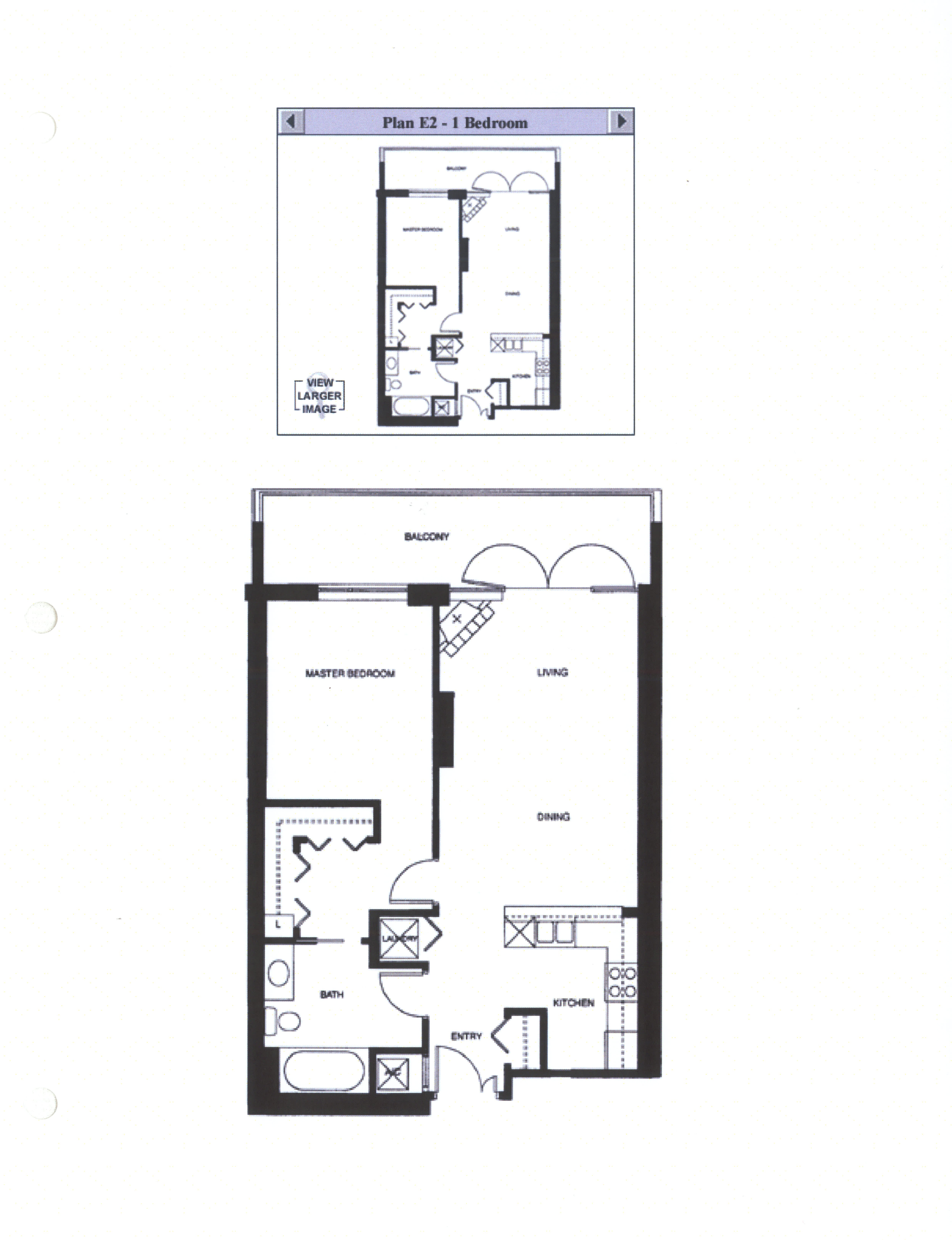Discovery Floor Plan E2 – 1 Bedroom