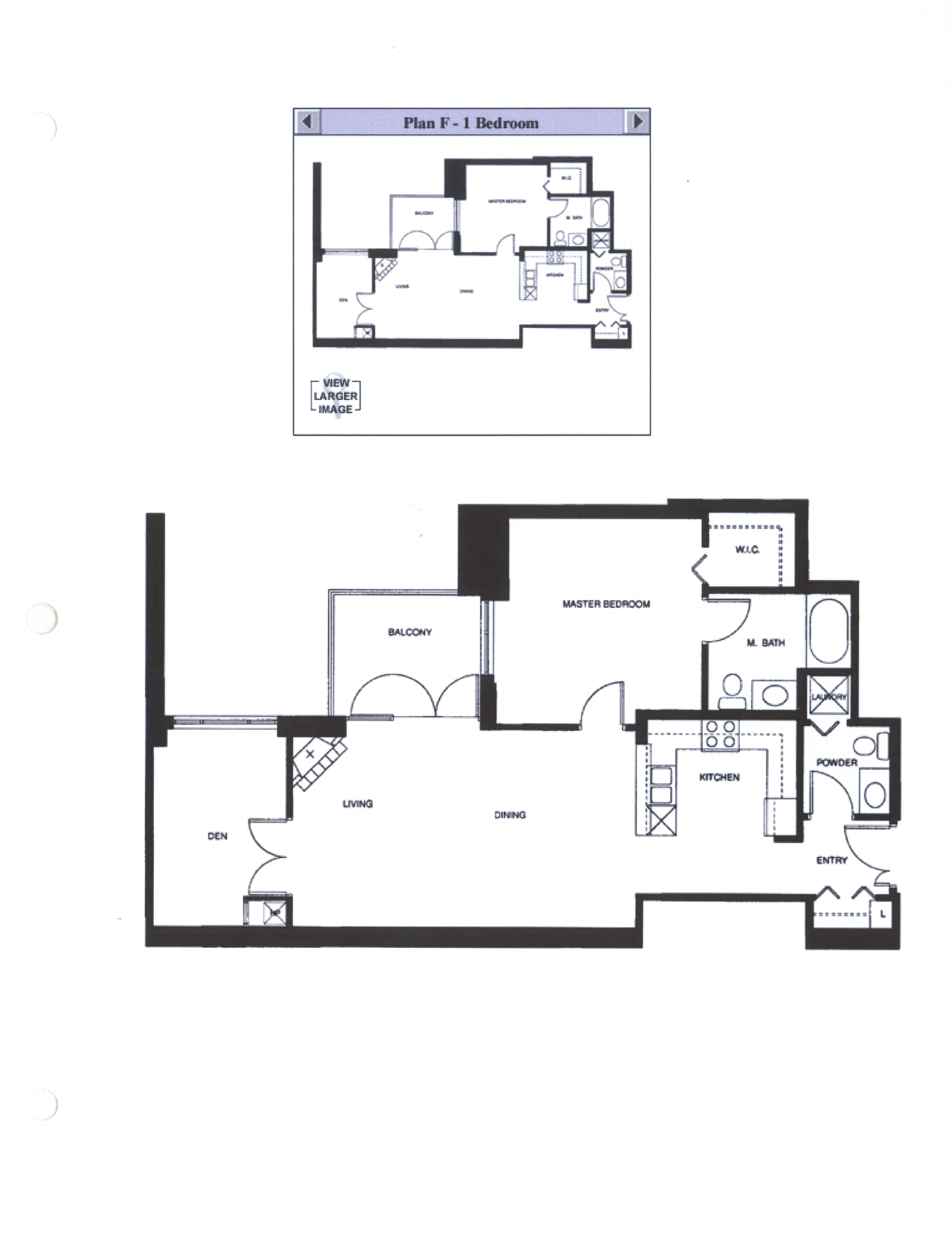 Discovery Floor Plan F – 1 Bedroom