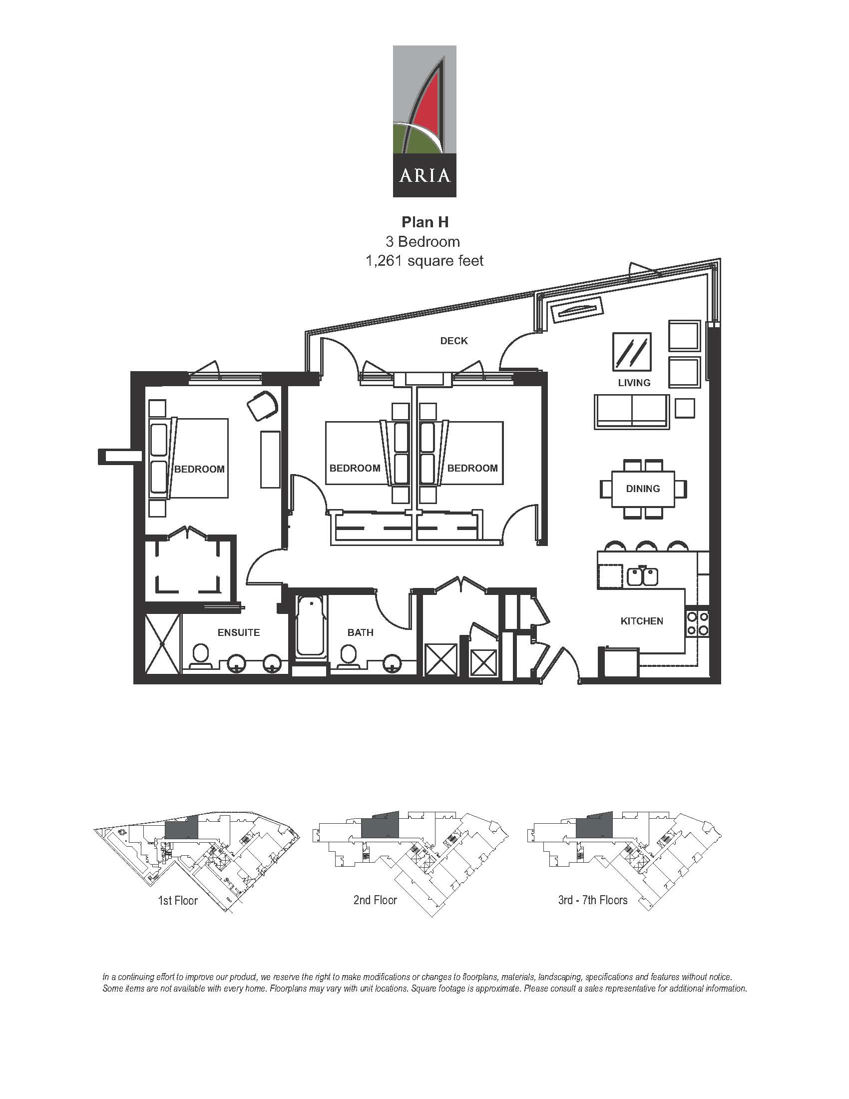 Aria 3 Bedroom - Plan H